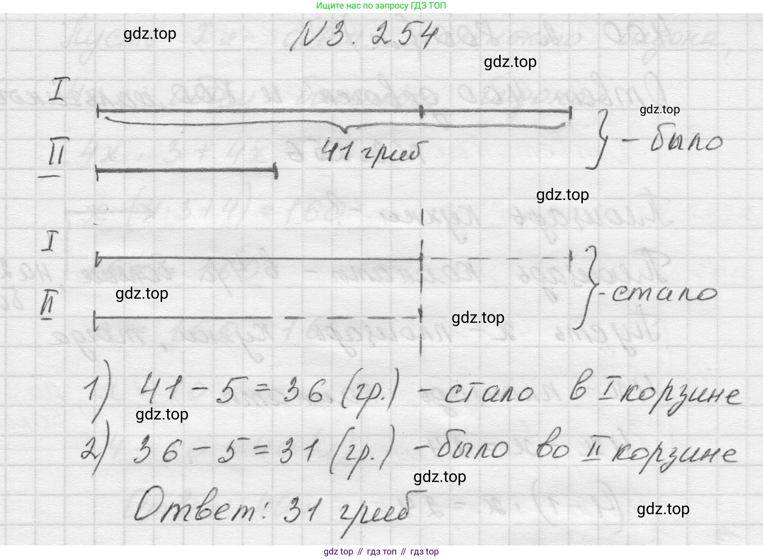 Математика, 5 класс Учебник, авторы: Виленкин Наум Яковлевич, Жохов Владимир Иванович, Чесноков Александр Семёнович, Александрова Лилия Александровна, Шварцбурд Семён Исаакович, издательство Просвещение, Москва, 2023, белого цвета, Часть 1, страница 105, номер 3.254, Решение 1
