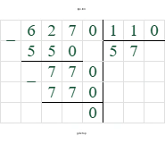 6270/110=57