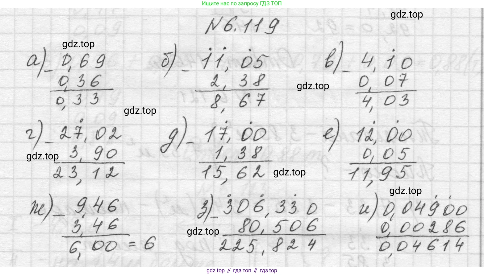 Математика, 5 класс Учебник, авторы: Виленкин Наум Яковлевич, Жохов Владимир Иванович, Чесноков Александр Семёнович, Александрова Лилия Александровна, Шварцбурд Семён Исаакович, издательство Просвещение, Москва, 2023, белого цвета, Часть 2, страница 109, номер 6.119, Решение 1