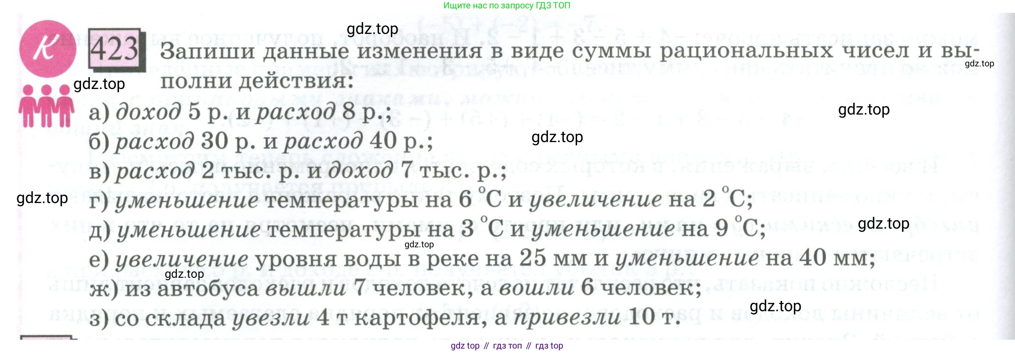 ГДЗ Математика, 6 класс Учебник, авторы: Дорофеев Георгий Владимирович, Петерсон Людмила Георгиевна, издательство Просвещение, Москва, 2023, голубого цвета, Часть 2, страница 96, номер 423, Условие 2023