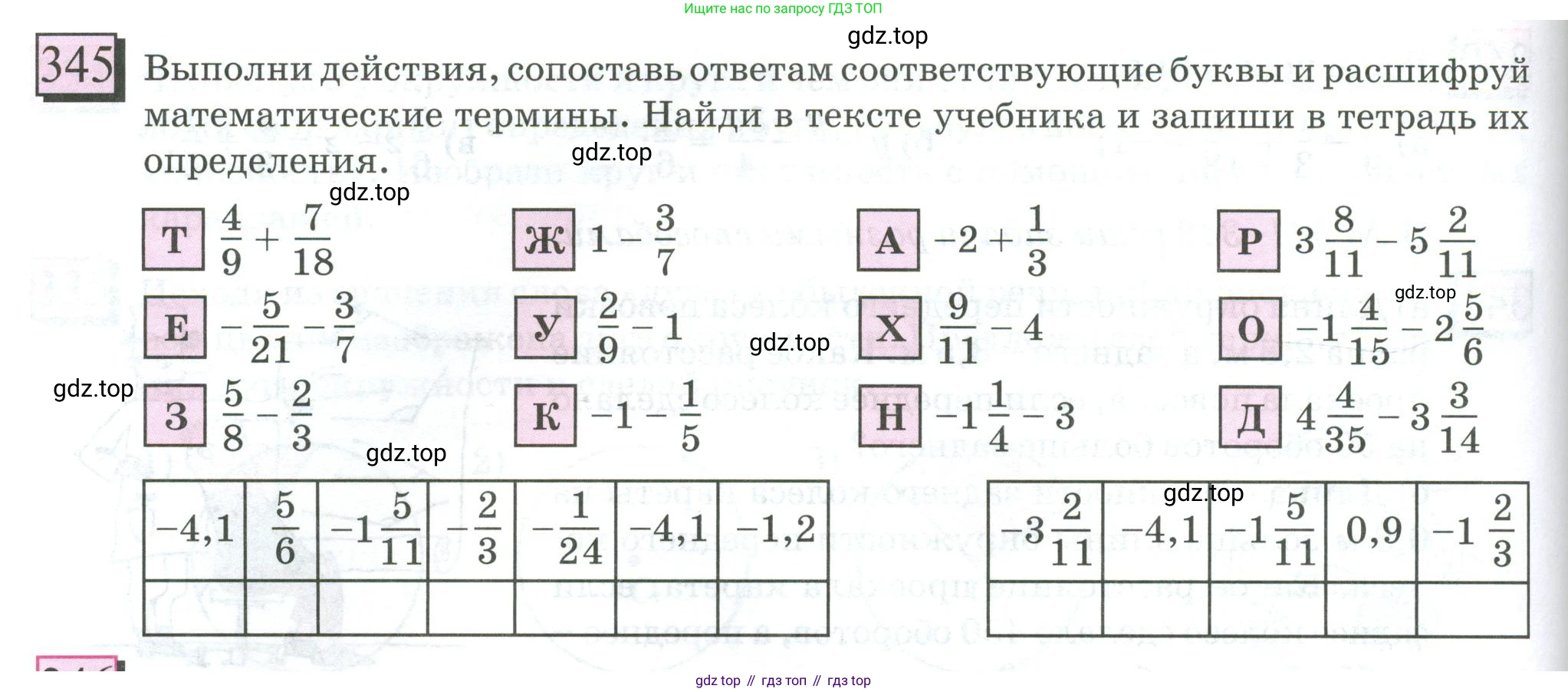 ГДЗ Математика, 6 класс Учебник, авторы: Дорофеев Георгий Владимирович, Петерсон Людмила Георгиевна, издательство Просвещение, Москва, 2023, голубого цвета, Часть 3, страница 78, номер 345, Условие 2023