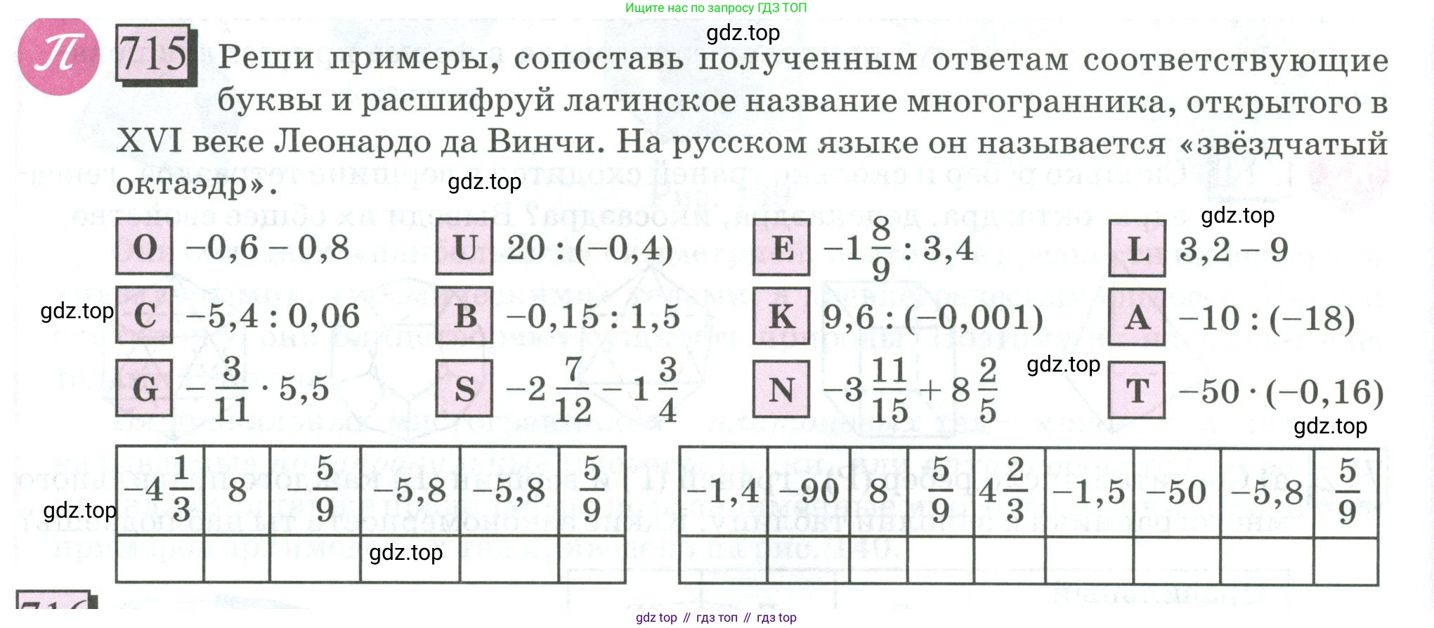 ГДЗ Математика, 6 класс Учебник, авторы: Дорофеев Георгий Владимирович, Петерсон Людмила Георгиевна, издательство Просвещение, Москва, 2023, голубого цвета, Часть 3, страница 166, номер 715, Условие 2023