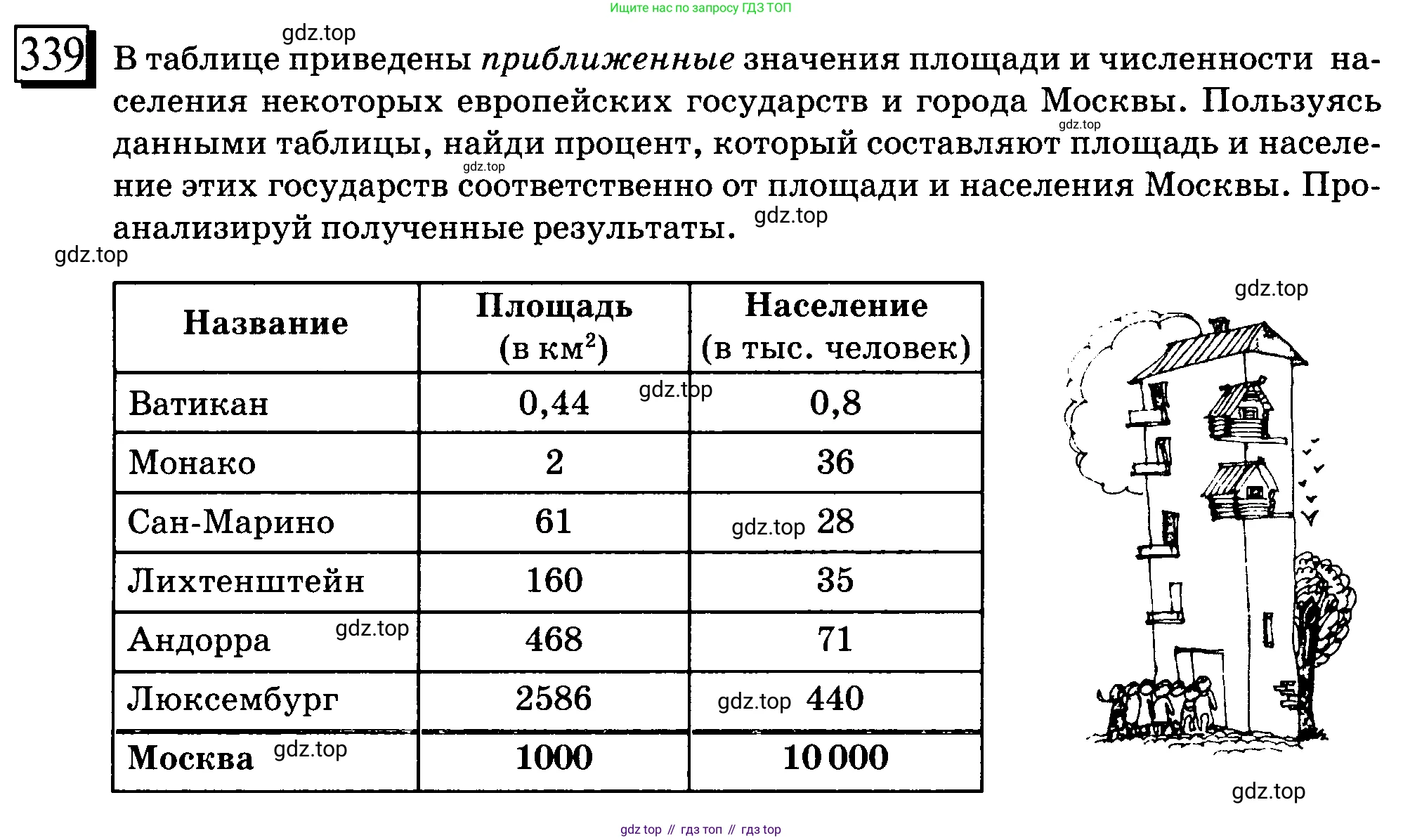 ГДЗ Математика, 6 класс Учебник, авторы: Дорофеев Георгий Владимирович, Петерсон Людмила Георгиевна, издательство Просвещение, Москва, 2023, голубого цвета, Часть 1, страница 80, номер 339, Условие 2010-2022
