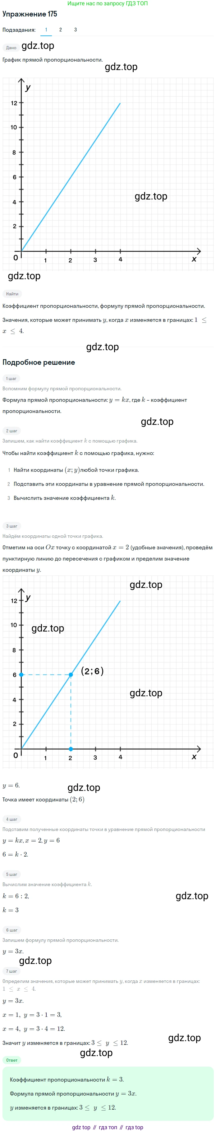 ГДЗ Математика, 6 класс Учебник, авторы: Дорофеев Георгий Владимирович, Петерсон Людмила Георгиевна, издательство Просвещение, Москва, 2023, голубого цвета, Часть 2, страница 46, номер 175, Решение 1 (2010-2022)