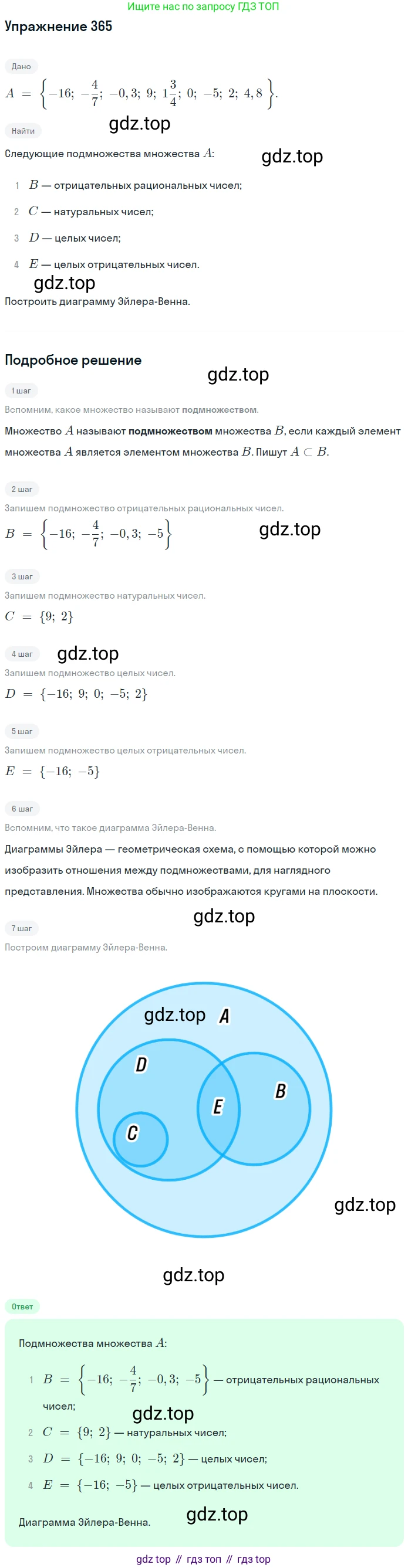 ГДЗ Математика, 6 класс Учебник, авторы: Дорофеев Георгий Владимирович, Петерсон Людмила Георгиевна, издательство Просвещение, Москва, 2023, голубого цвета, Часть 2, страница 83, номер 365, Решение 1 (2010-2022)