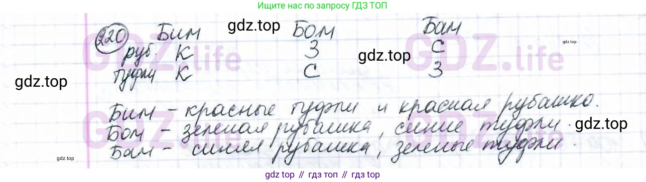 ГДЗ Математика, 6 класс Учебник, авторы: Дорофеев Георгий Владимирович, Петерсон Людмила Георгиевна, издательство Просвещение, Москва, 2023, голубого цвета, Часть 1, страница 55, номер 220, Решение 3 (2010-2022)