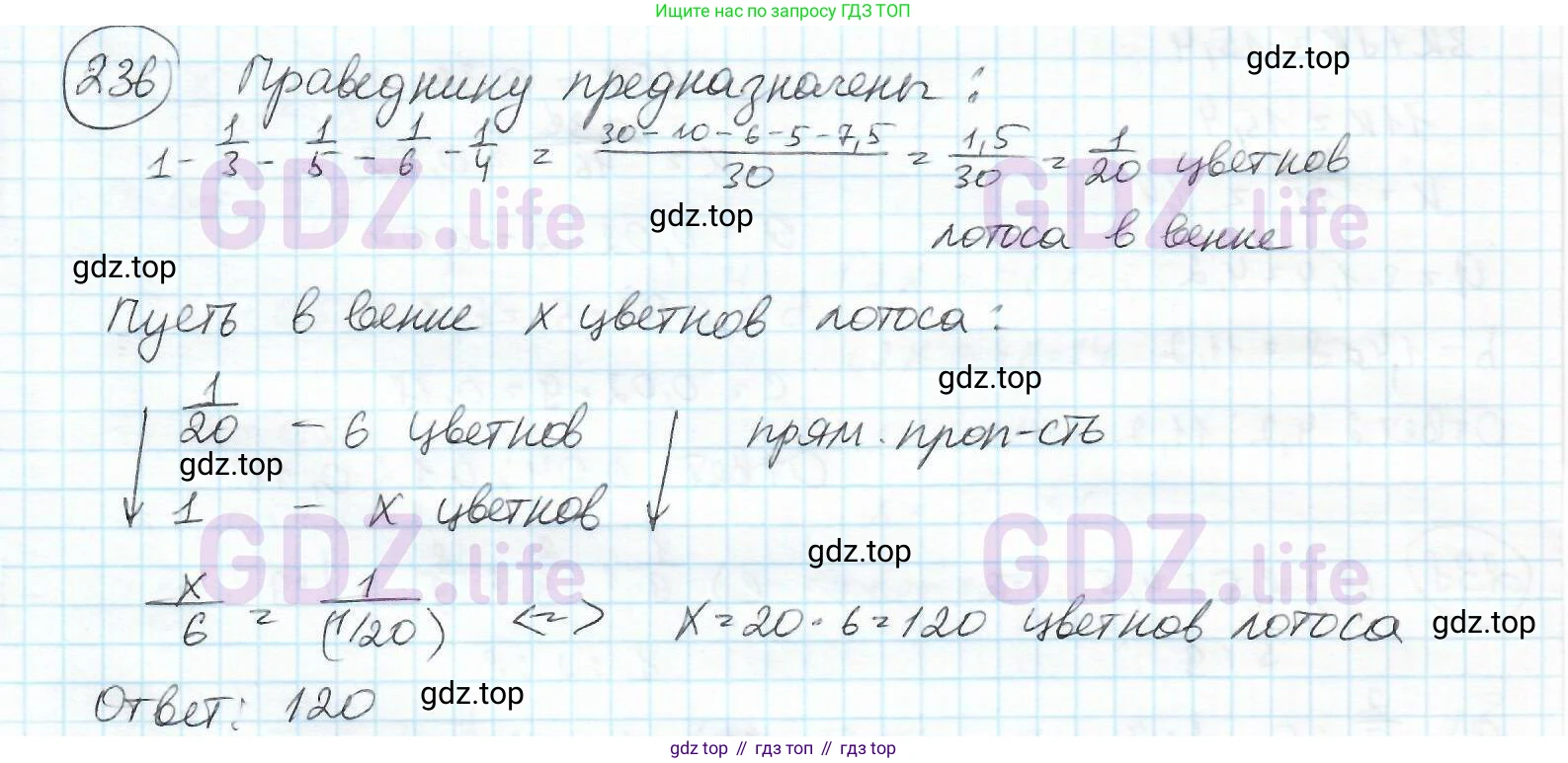 ГДЗ Математика, 6 класс Учебник, авторы: Дорофеев Георгий Владимирович, Петерсон Людмила Георгиевна, издательство Просвещение, Москва, 2023, голубого цвета, Часть 2, страница 58, номер 236, Решение 3 (2010-2022)