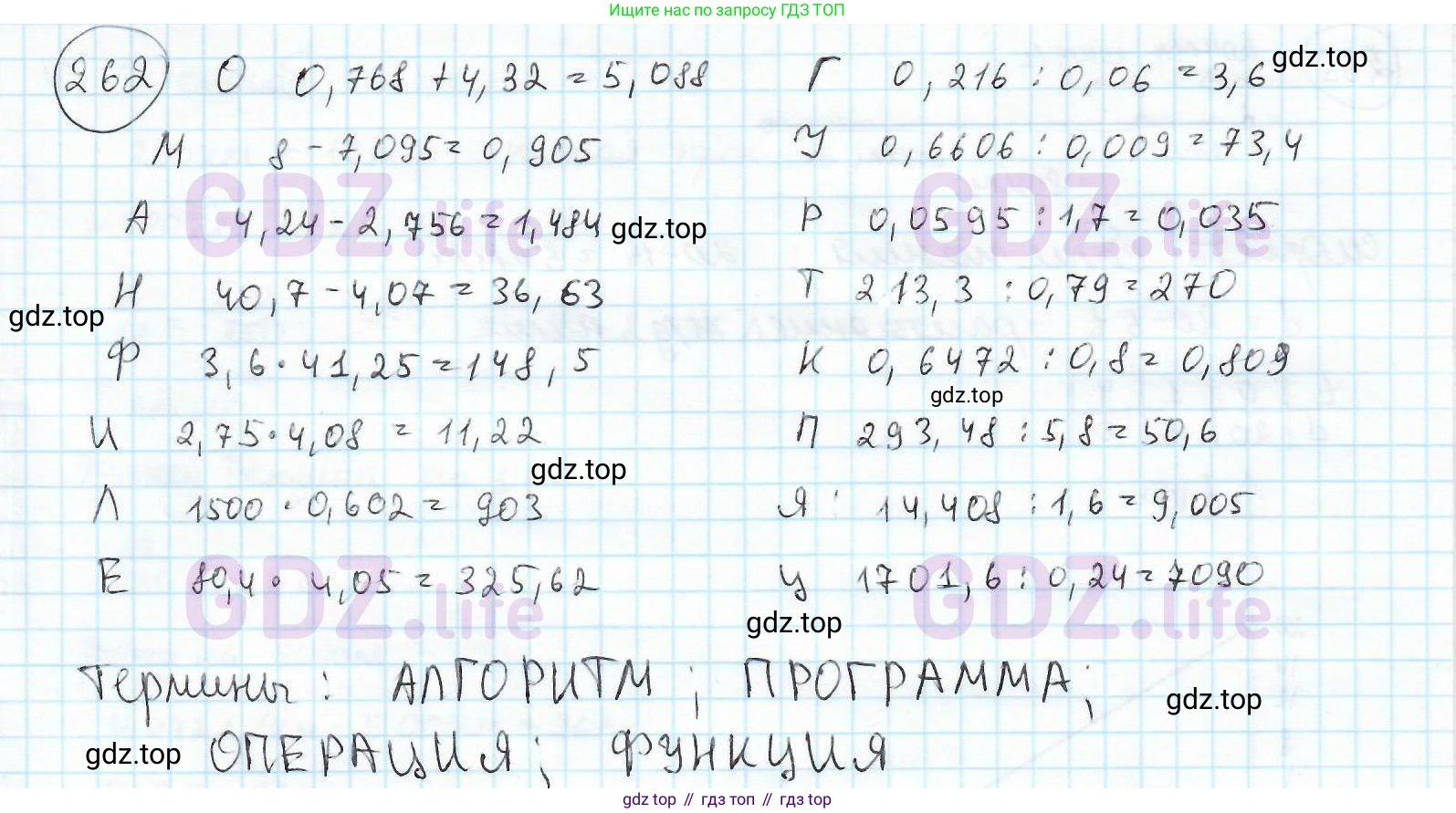 ГДЗ Математика, 6 класс Учебник, авторы: Дорофеев Георгий Владимирович, Петерсон Людмила Георгиевна, издательство Просвещение, Москва, 2023, голубого цвета, Часть 2, страница 63, номер 262, Решение 3 (2010-2022)
