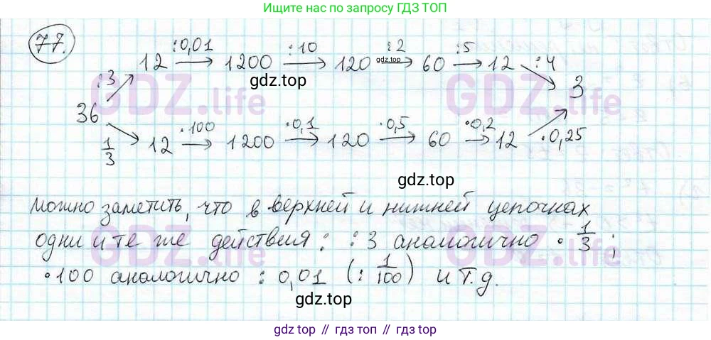 ГДЗ Математика, 6 класс Учебник, авторы: Дорофеев Георгий Владимирович, Петерсон Людмила Георгиевна, издательство Просвещение, Москва, 2023, голубого цвета, Часть 3, страница 18, номер 77, Решение 3 (2010-2022)