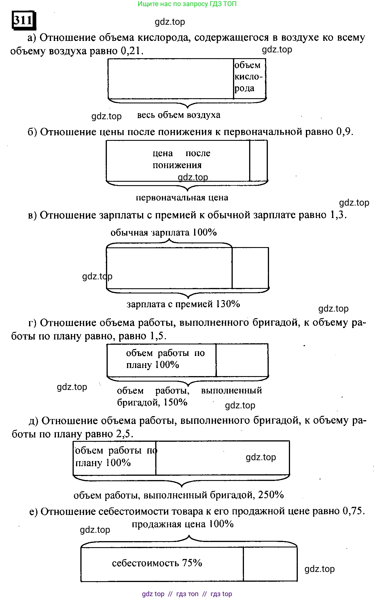 Математика, 6 класс Учебник, авторы: Дорофеев Георгий Владимирович, Петерсон Людмила Георгиевна, издательство Просвещение, Москва, 2023, голубого цвета, Часть 1, страница 76, номер 311, Решение 4 (2010-2022)