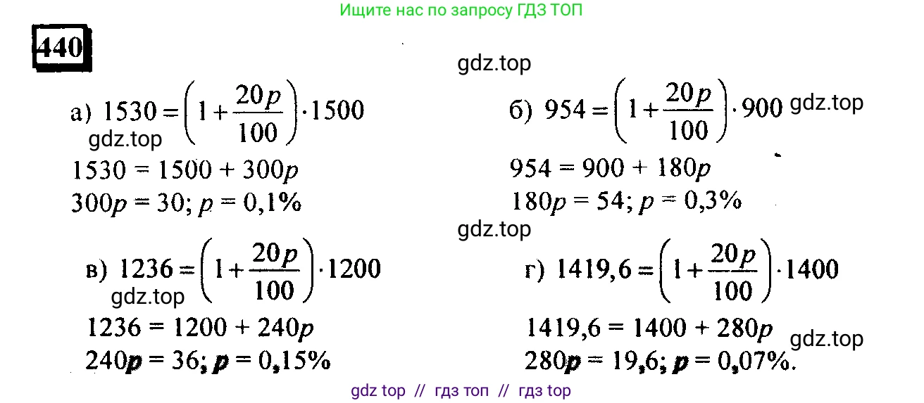 Математика, 6 класс Учебник, авторы: Дорофеев Георгий Владимирович, Петерсон Людмила Георгиевна, издательство Просвещение, Москва, 2023, голубого цвета, Часть 1, страница 101, номер 440, Решение 4 (2010-2022)