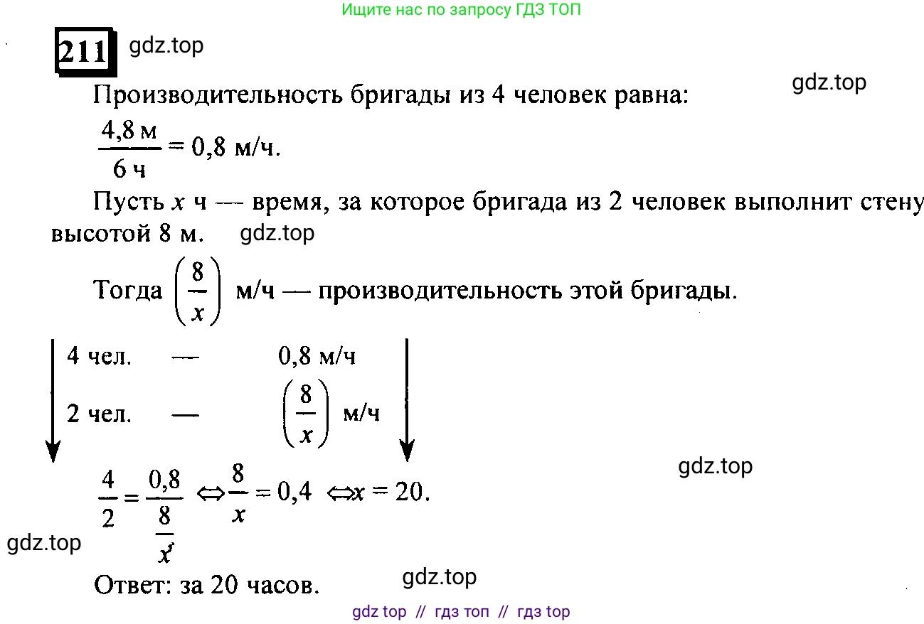 Математика, 6 класс Учебник, авторы: Дорофеев Георгий Владимирович, Петерсон Людмила Георгиевна, издательство Просвещение, Москва, 2023, голубого цвета, Часть 2, страница 54, номер 211, Решение 4 (2010-2022)