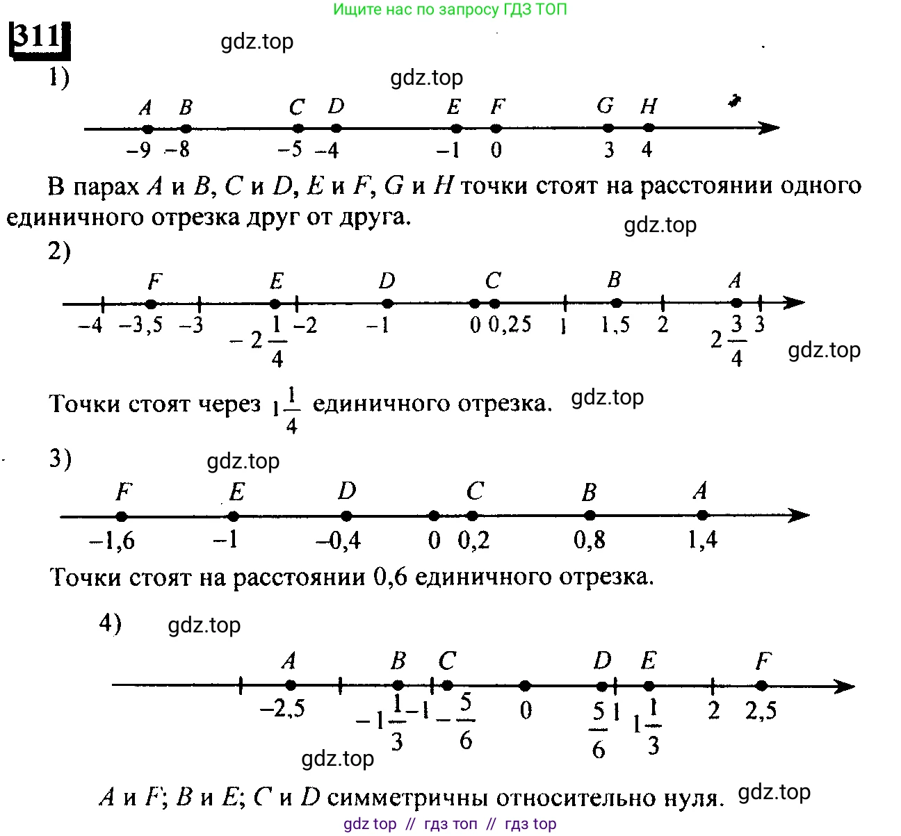 Математика, 6 класс Учебник, авторы: Дорофеев Георгий Владимирович, Петерсон Людмила Георгиевна, издательство Просвещение, Москва, 2023, голубого цвета, Часть 2, страница 74, номер 311, Решение 4 (2010-2022)