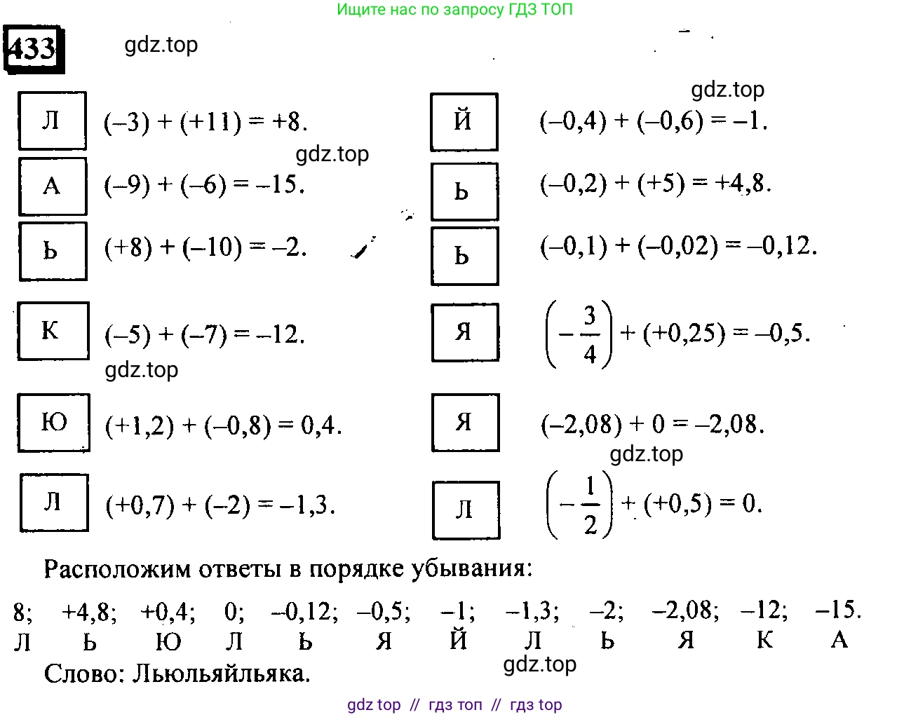 Математика, 6 класс Учебник, авторы: Дорофеев Георгий Владимирович, Петерсон Людмила Георгиевна, издательство Просвещение, Москва, 2023, голубого цвета, Часть 2, страница 98, номер 433, Решение 4 (2010-2022)