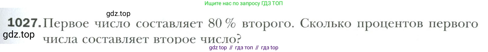 Математика, 6 класс Учебник, авторы: Мерзляк Аркадий Григорьевич, Полонский Виталий Борисович, Якир Михаил Семёнович, издательство Просвещение, Москва, 2019 - 2022, салатового цвета, страница 219, номер 1027, Условие