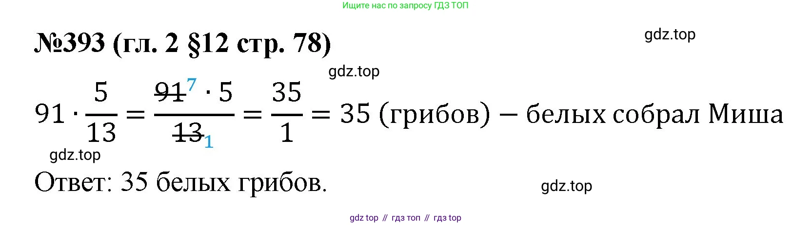 Математика, 6 класс Учебник, авторы: Мерзляк Аркадий Григорьевич, Полонский Виталий Борисович, Якир Михаил Семёнович, издательство Просвещение, Москва, 2019 - 2022, салатового цвета, страница 78, номер 393, Решение