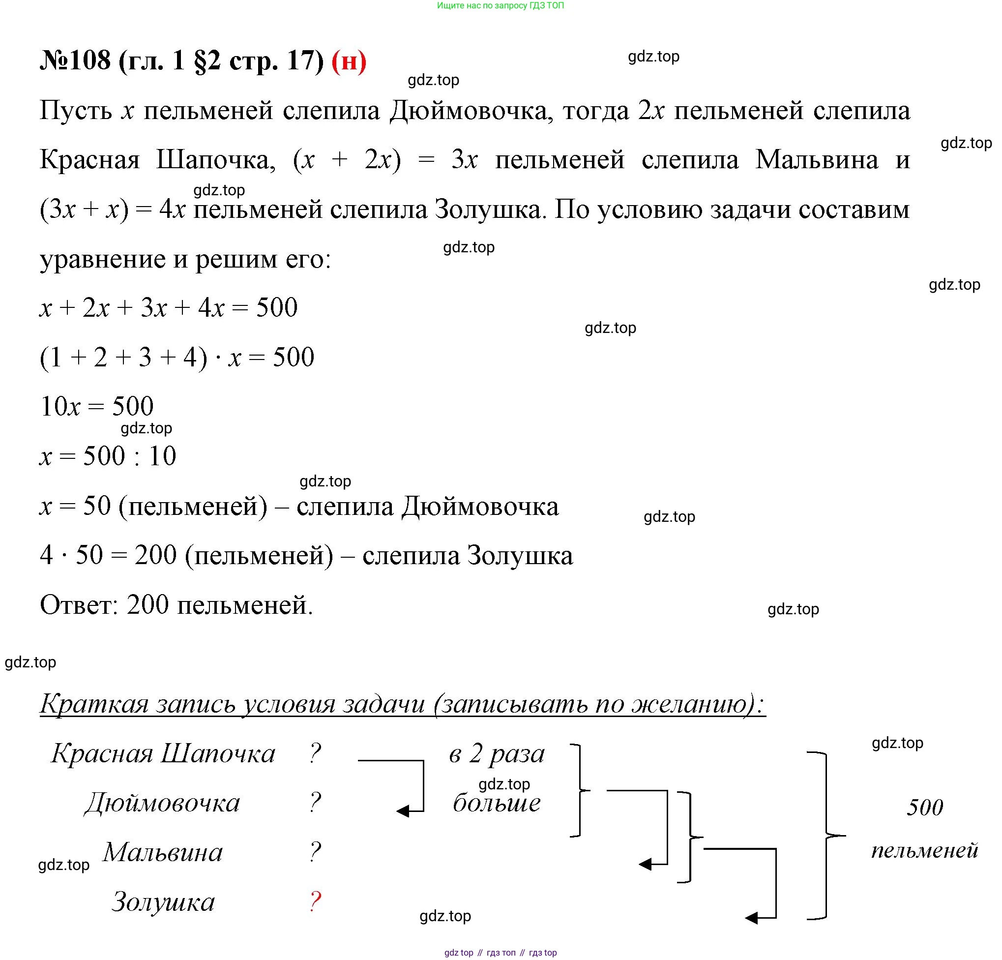 ГДЗ Математика, 6 класс Учебник, авторы: Мерзляк Аркадий Григорьевич, Полонский Виталий Борисович, Якир Михаил Семёнович, издательство Просвещение, Москва, 2023, салатового цвета, страница 17, номер 108, Решение