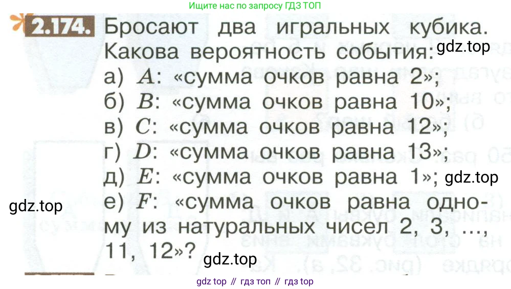 Математика, 6 класс Учебник, авторы: Никольский Сергей Михайлович, Потапов Михаил Константинович, Решетников Николай Николаевич, Шевкин Александр Владимирович, издательство Просвещение, Москва, 2023, страница 74, номер 2.174, Условие
