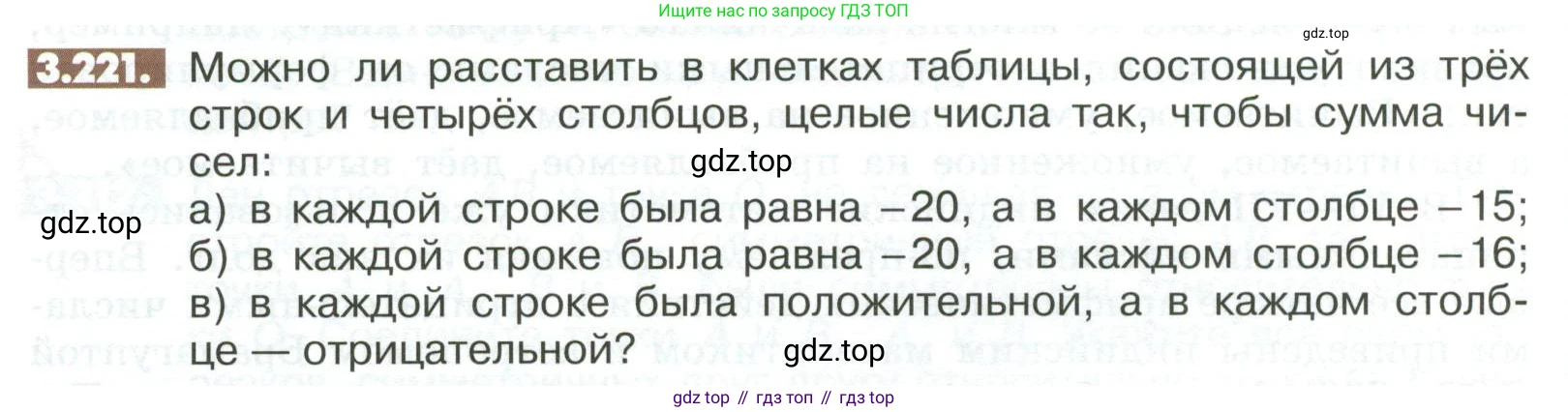 ГДЗ Математика, 6 класс Учебник, авторы: Никольский Сергей Михайлович, Потапов Михаил Константинович, Решетников Николай Николаевич, Шевкин Александр Владимирович, издательство Просвещение, Москва, 2023, страница 126, номер 3.221, Условие