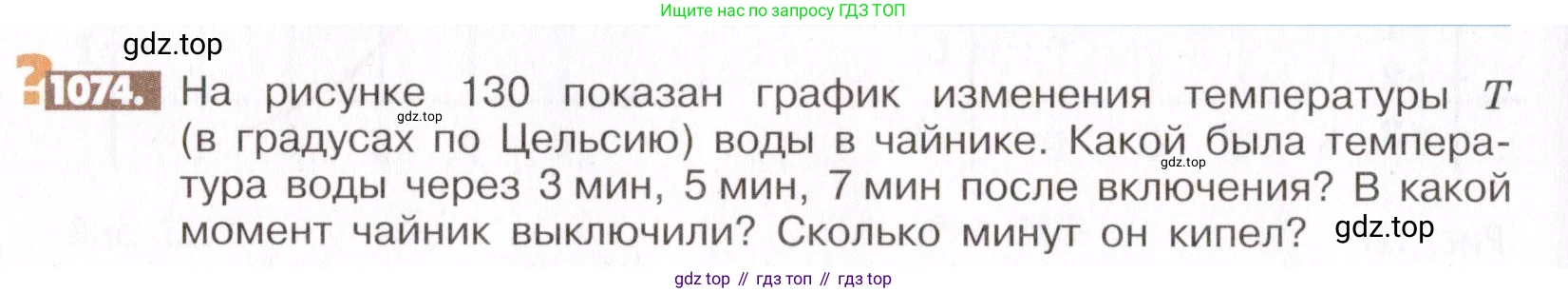 ГДЗ Математика, 6 класс Учебник, авторы: Никольский Сергей Михайлович, Потапов Михаил Константинович, Решетников Николай Николаевич, Шевкин Александр Владимирович, издательство Просвещение, Москва, 2019 - 2022, страница 220, номер 1074, Условие