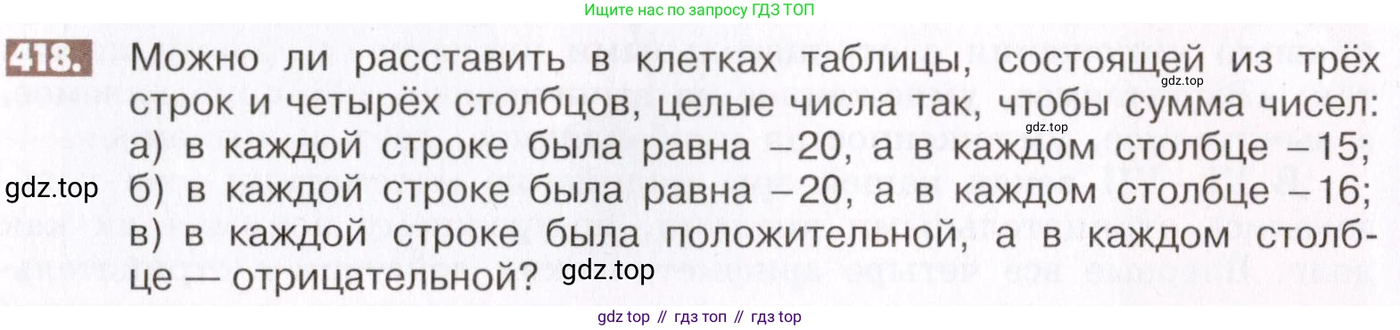 ГДЗ Математика, 6 класс Учебник, авторы: Никольский Сергей Михайлович, Потапов Михаил Константинович, Решетников Николай Николаевич, Шевкин Александр Владимирович, издательство Просвещение, Москва, 2019 - 2022, страница 84, номер 418, Условие