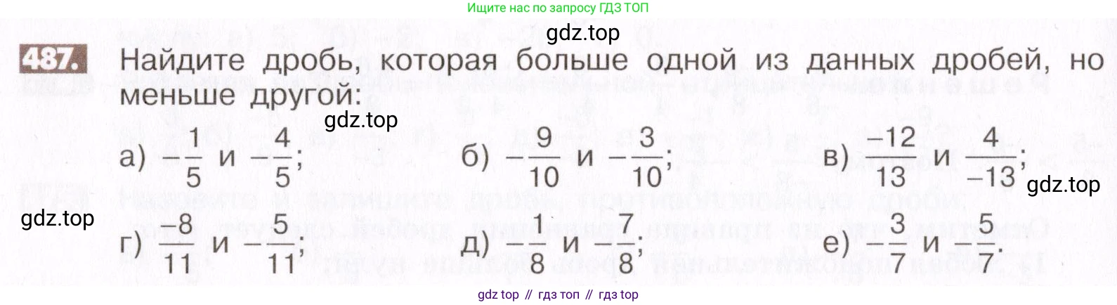 ГДЗ Математика, 6 класс Учебник, авторы: Никольский Сергей Михайлович, Потапов Михаил Константинович, Решетников Николай Николаевич, Шевкин Александр Владимирович, издательство Просвещение, Москва, 2019 - 2022, страница 96, номер 487, Условие