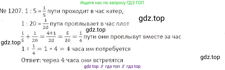ГДЗ Математика, 6 класс Учебник, авторы: Никольский Сергей Михайлович, Потапов Михаил Константинович, Решетников Николай Николаевич, Шевкин Александр Владимирович, издательство Просвещение, Москва, 2019 - 2022, страница 241, номер 1207, Решение 6