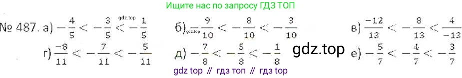 ГДЗ Математика, 6 класс Учебник, авторы: Никольский Сергей Михайлович, Потапов Михаил Константинович, Решетников Николай Николаевич, Шевкин Александр Владимирович, издательство Просвещение, Москва, 2019 - 2022, страница 96, номер 487, Решение 6