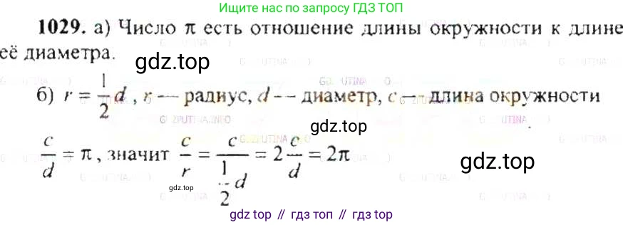 ГДЗ Математика, 6 класс Учебник, авторы: Никольский Сергей Михайлович, Потапов Михаил Константинович, Решетников Николай Николаевич, Шевкин Александр Владимирович, издательство Просвещение, Москва, 2019 - 2022, страница 209, номер 1029, Решение 8