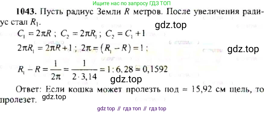 ГДЗ Математика, 6 класс Учебник, авторы: Никольский Сергей Михайлович, Потапов Михаил Константинович, Решетников Николай Николаевич, Шевкин Александр Владимирович, издательство Просвещение, Москва, 2019 - 2022, страница 210, номер 1043, Решение 8