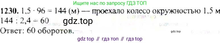 ГДЗ Математика, 6 класс Учебник, авторы: Никольский Сергей Михайлович, Потапов Михаил Константинович, Решетников Николай Николаевич, Шевкин Александр Владимирович, издательство Просвещение, Москва, 2019 - 2022, страница 243, номер 1230, Решение 8
