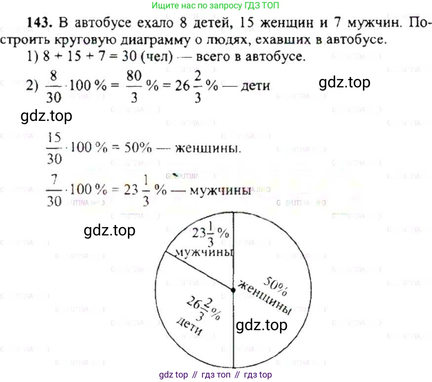 ГДЗ Математика, 6 класс Учебник, авторы: Никольский Сергей Михайлович, Потапов Михаил Константинович, Решетников Николай Николаевич, Шевкин Александр Владимирович, издательство Просвещение, Москва, 2019 - 2022, страница 32, номер 143, Решение 8