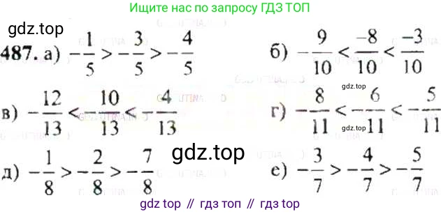 ГДЗ Математика, 6 класс Учебник, авторы: Никольский Сергей Михайлович, Потапов Михаил Константинович, Решетников Николай Николаевич, Шевкин Александр Владимирович, издательство Просвещение, Москва, 2019 - 2022, страница 96, номер 487, Решение 8