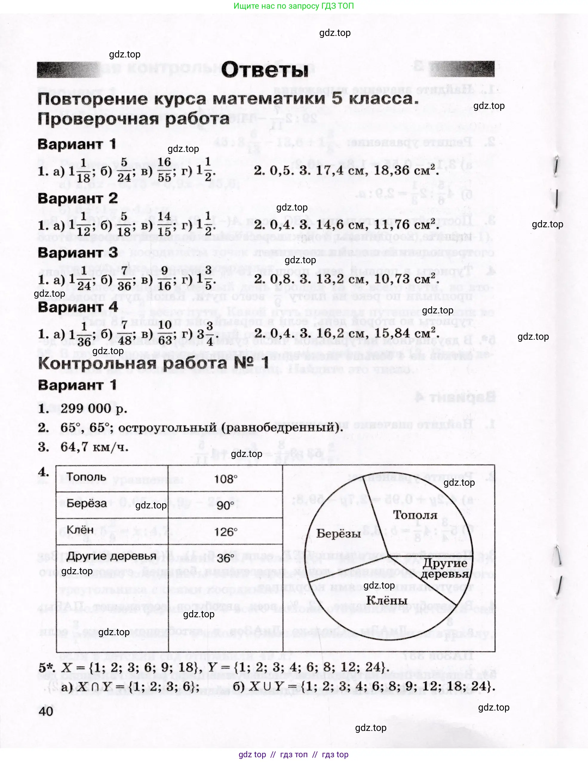 Математика, 6 класс Контрольные работы, автор: Крайнева Лариса Борисовна, издательство Просвещение, Москва, 2024, белого цвета, страница 40