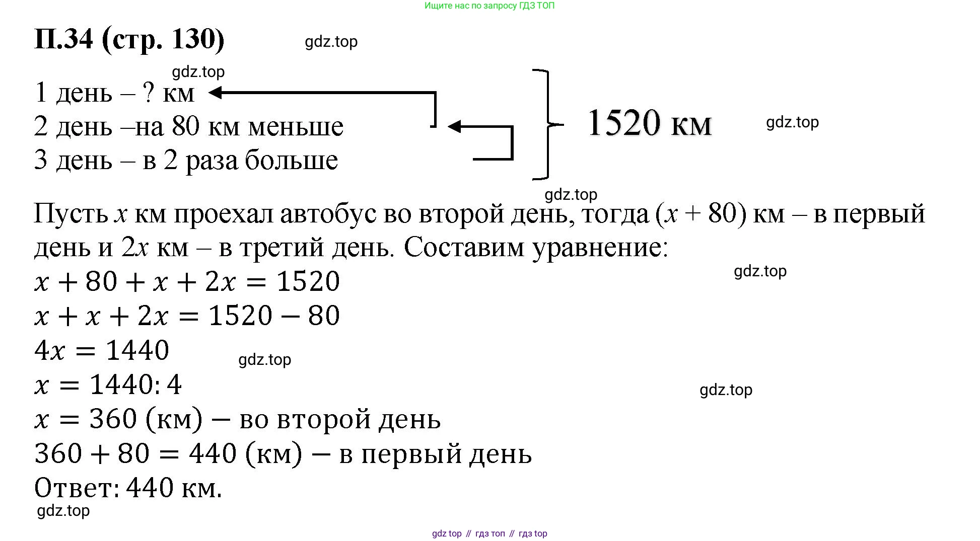 ГДЗ Математика, 6 класс Учебник, авторы: Виленкин Наум Яковлевич, Жохов Владимир Иванович, Чесноков Александр Семёнович, Александрова Лилия Александровна, Шварцбурд Семён Исаакович, издательство Просвещение, Москва, 2023, белого цвета, Часть 2, страница 130, номер 34, Решение 4
