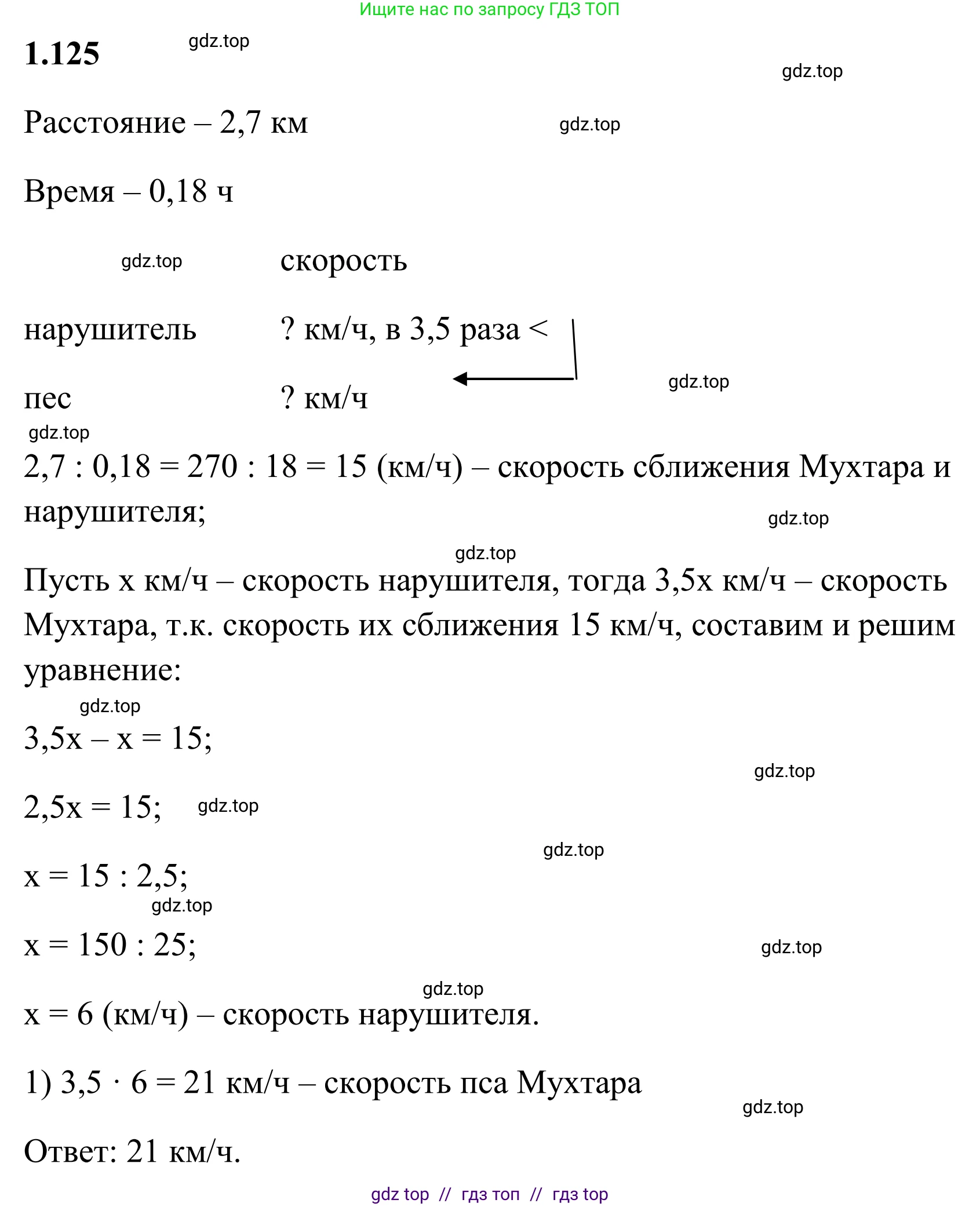 Математика, 6 класс Учебник, авторы: Виленкин Наум Яковлевич, Жохов Владимир Иванович, Чесноков Александр Семёнович, Александрова Лилия Александровна, Шварцбурд Семён Исаакович, издательство Просвещение, Москва, 2023, белого цвета, Часть 1, страница 31, номер 1.125, Решение 1
