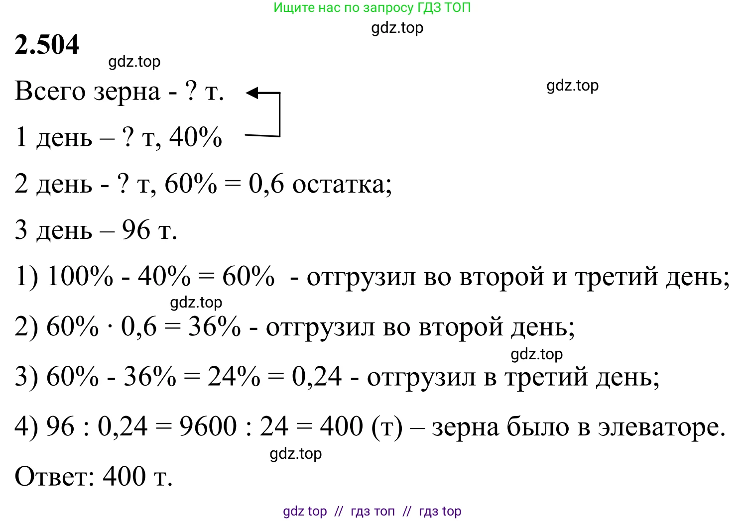 Математика, 6 класс Учебник, авторы: Виленкин Наум Яковлевич, Жохов Владимир Иванович, Чесноков Александр Семёнович, Александрова Лилия Александровна, Шварцбурд Семён Исаакович, издательство Просвещение, Москва, 2023, белого цвета, Часть 1, страница 109, номер 2.504, Решение 1