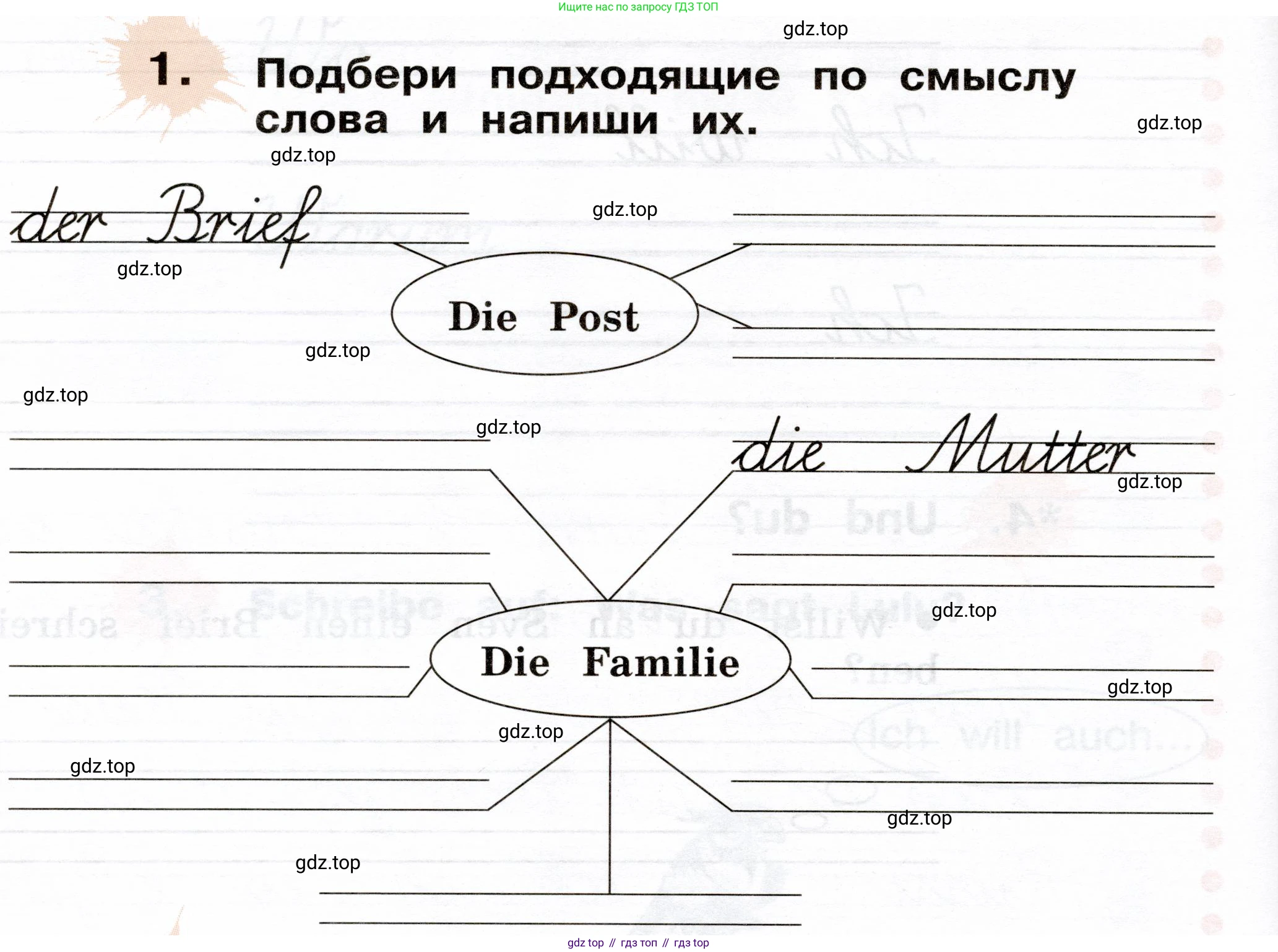 ГДЗ Немецкий язык (Deutsch), 2 класс рабочая тетрадь (arbeitsbuch), авторы: Бим Инесса Львовна (Bim I), Рыжова Лариса Ивановна (Ryschowa L), издательство Просвещение, Москва, 2023, бежевого цвета, Часть 2, страница 20, номер 1, Условие