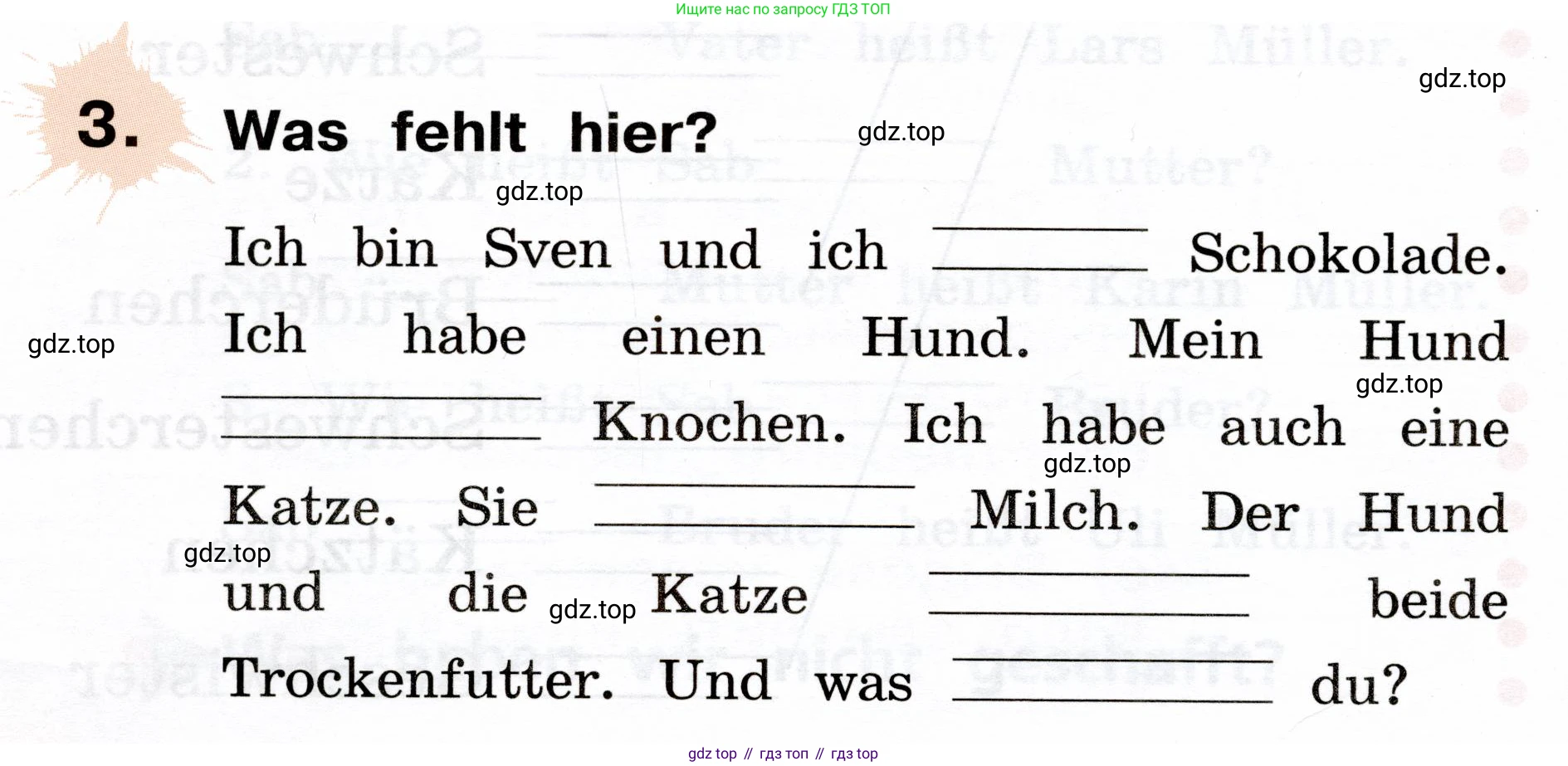 ГДЗ Немецкий язык (Deutsch), 2 класс рабочая тетрадь (arbeitsbuch), авторы: Бим Инесса Львовна (Bim I), Рыжова Лариса Ивановна (Ryschowa L), издательство Просвещение, Москва, 2023, бежевого цвета, Часть 2, страница 24, номер 3, Условие