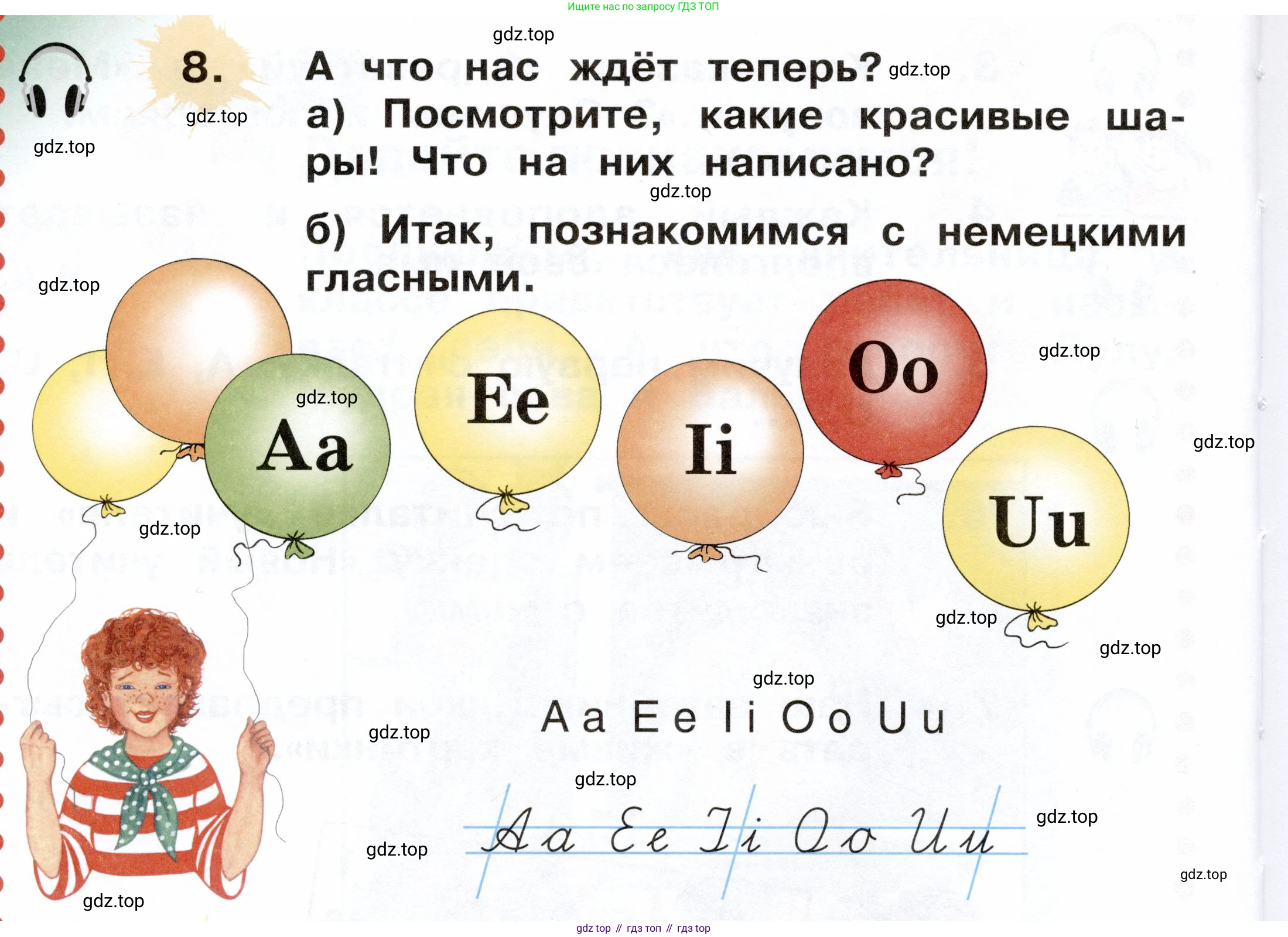 ГДЗ Немецкий язык (Deutsch), 2 класс учебник (lehrbuch), авторы: Бим Инесса Львовна (Bim I), Рыжова Лариса Ивановна (Ryschowa L), издательство Просвещение, Москва, 2023, бежевого цвета, Часть 1, страница 10, номер 8, Условие