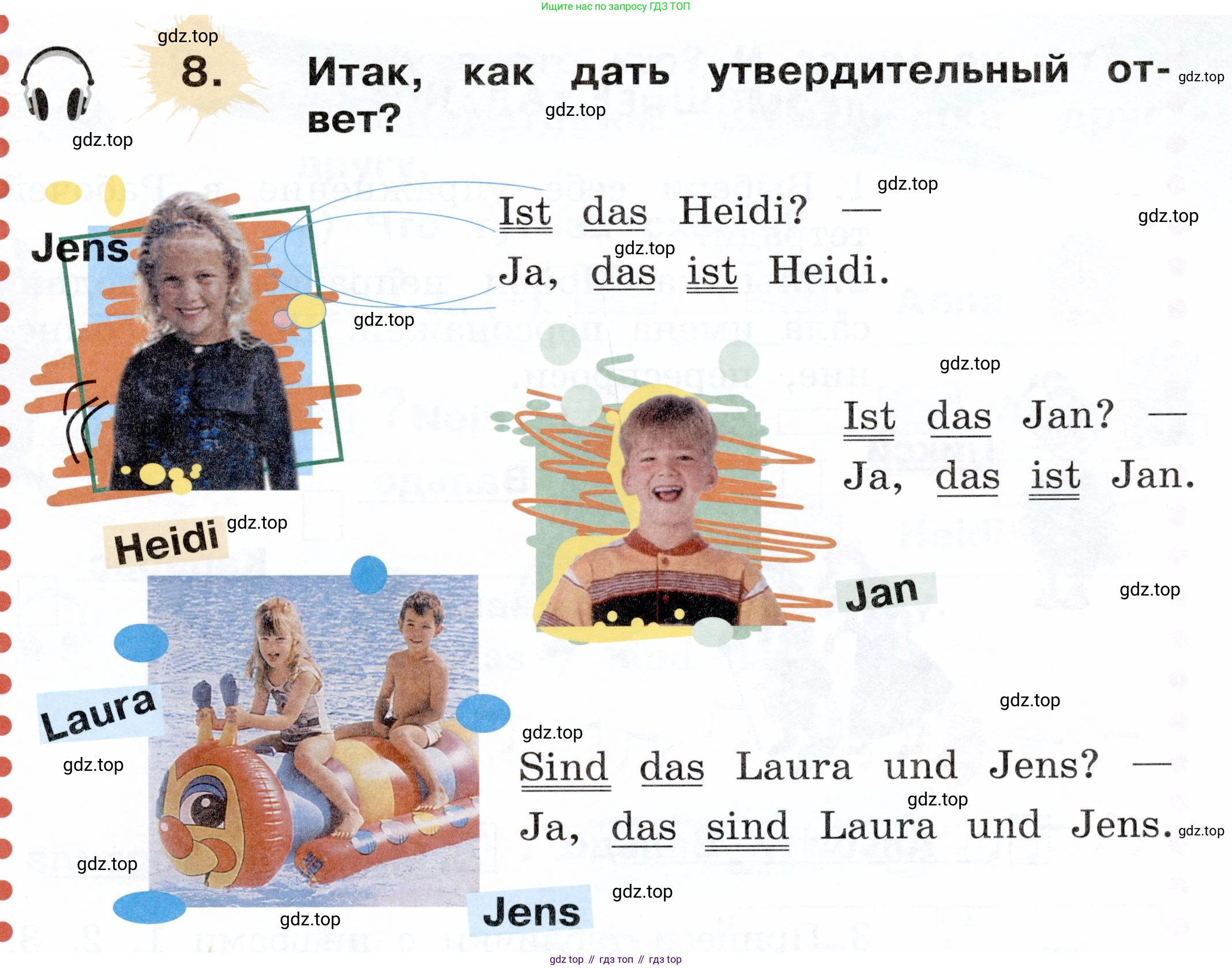ГДЗ Немецкий язык (Deutsch), 2 класс учебник (lehrbuch), авторы: Бим Инесса Львовна (Bim I), Рыжова Лариса Ивановна (Ryschowa L), издательство Просвещение, Москва, 2023, бежевого цвета, Часть 1, страница 29, номер 8, Условие