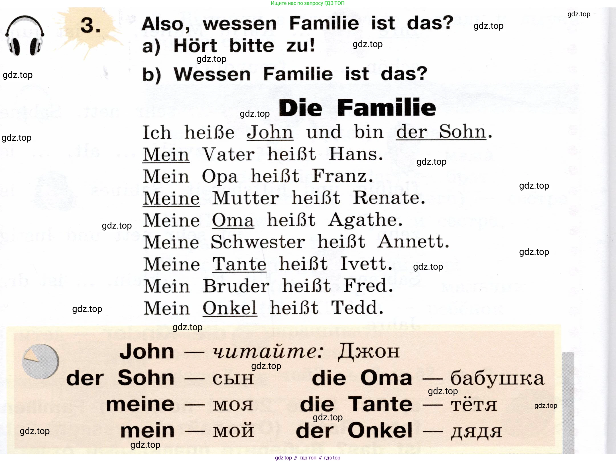 ГДЗ Немецкий язык (Deutsch), 2 класс учебник (lehrbuch), авторы: Бим Инесса Львовна (Bim I), Рыжова Лариса Ивановна (Ryschowa L), издательство Просвещение, Москва, 2023, бежевого цвета, Часть 2, страница 26, номер 3, Условие