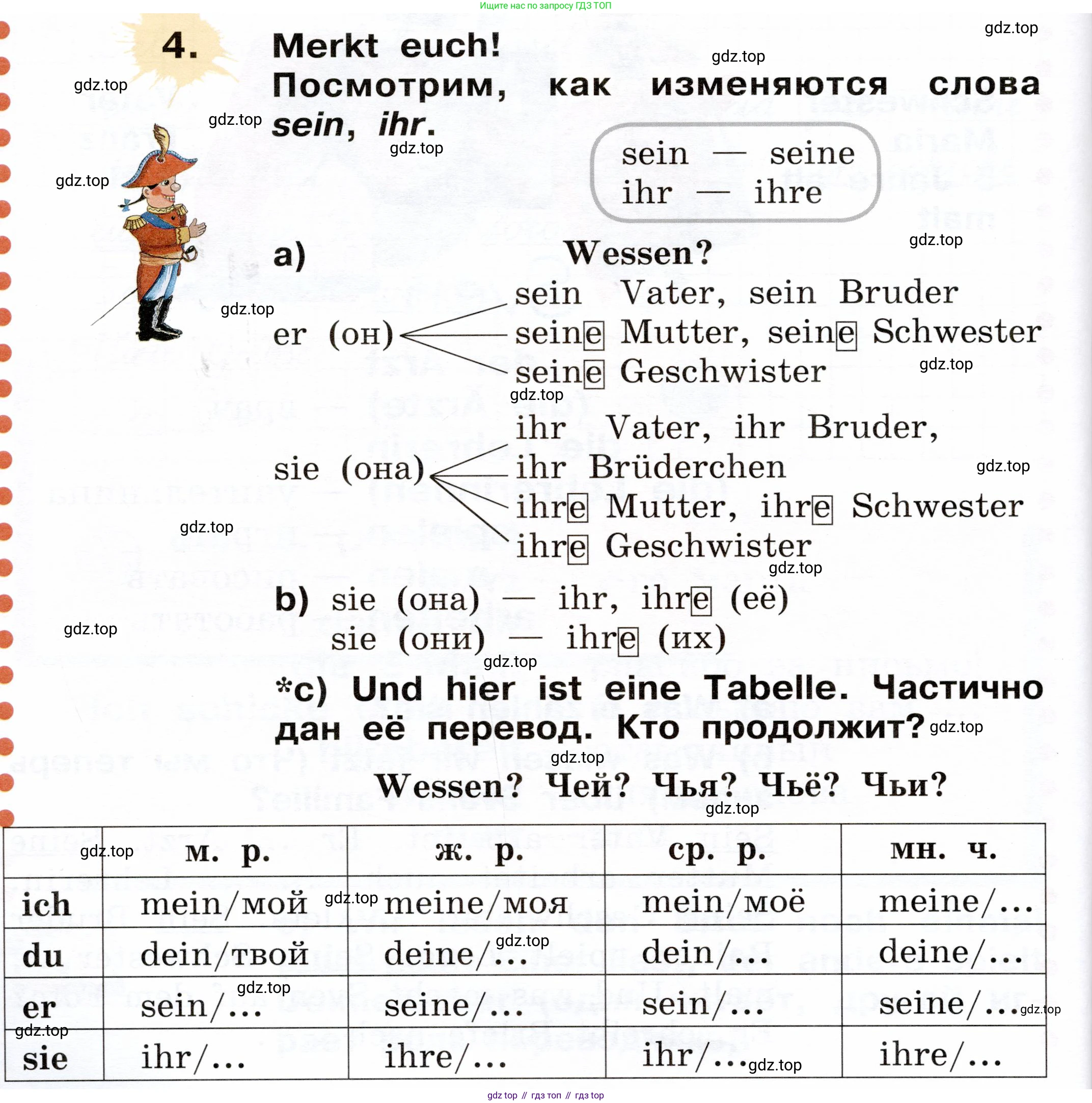 ГДЗ Немецкий язык (Deutsch), 2 класс учебник (lehrbuch), авторы: Бим Инесса Львовна (Bim I), Рыжова Лариса Ивановна (Ryschowa L), издательство Просвещение, Москва, 2023, бежевого цвета, Часть 2, страница 40, номер 4, Условие