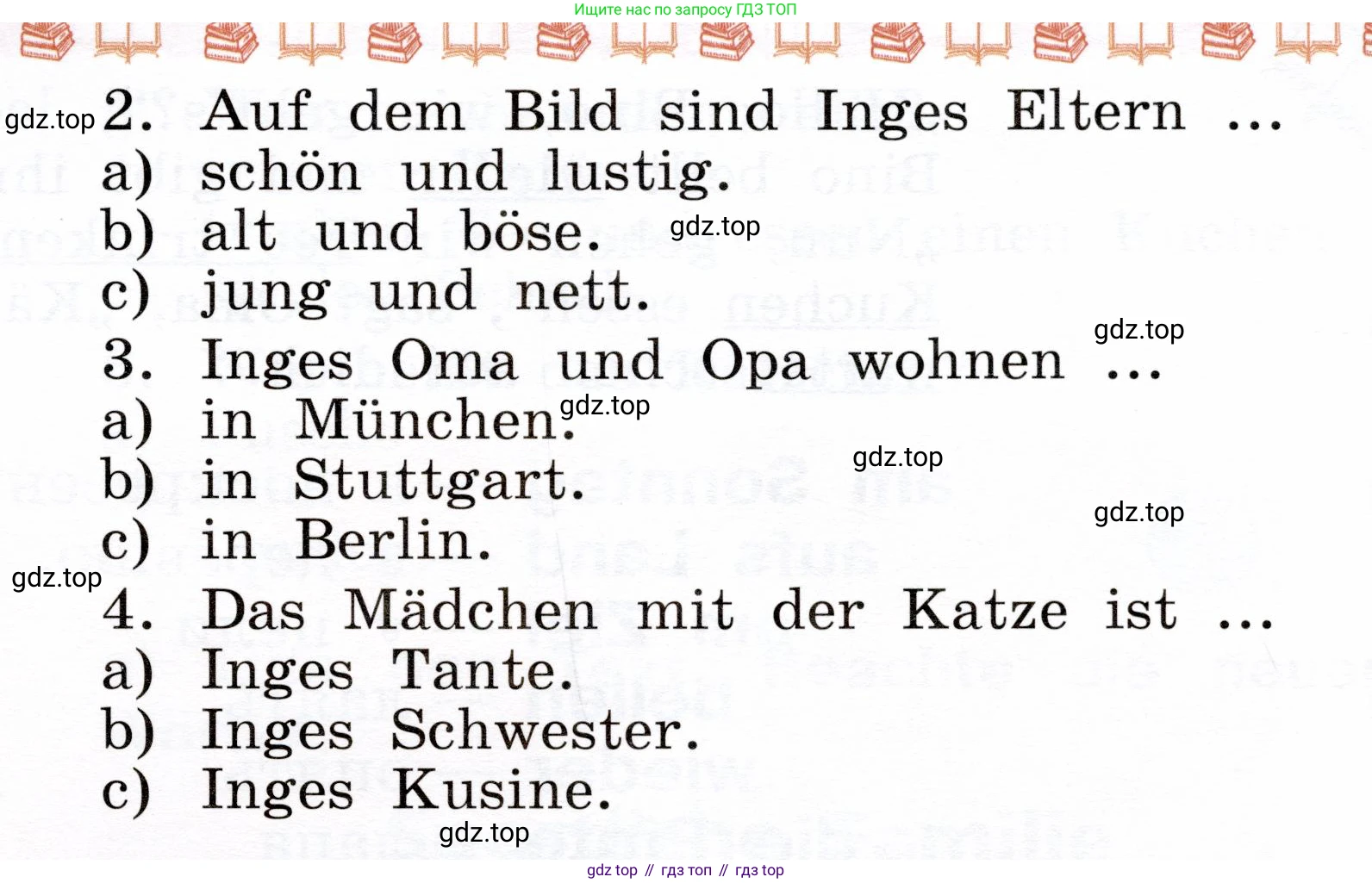 ГДЗ Немецкий язык (Deutsch), 2 класс учебник (lehrbuch), авторы: Бим Инесса Львовна (Bim I), Рыжова Лариса Ивановна (Ryschowa L), издательство Просвещение, Москва, 2023, бежевого цвета, Часть 2, страница 106, номер 2b, Условие (продолжение 2)