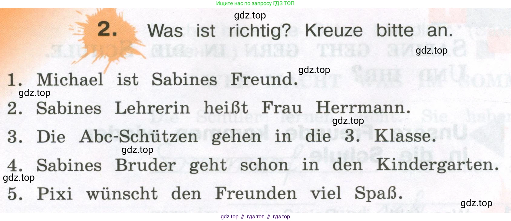 ГДЗ Немецкий язык (Deutsch), 3 класс рабочая тетрадь (arbeitsbuch), авторы: Бим Инесса Львовна (Bim I), Рыжова Лариса Ивановна (Ryschowa L), Фомичева Людмила Михайловна (Fomitschjowa L), издательство Просвещение, Москва, 2023, салатового цвета, Часть 1, страница 26, номер 2, Условие