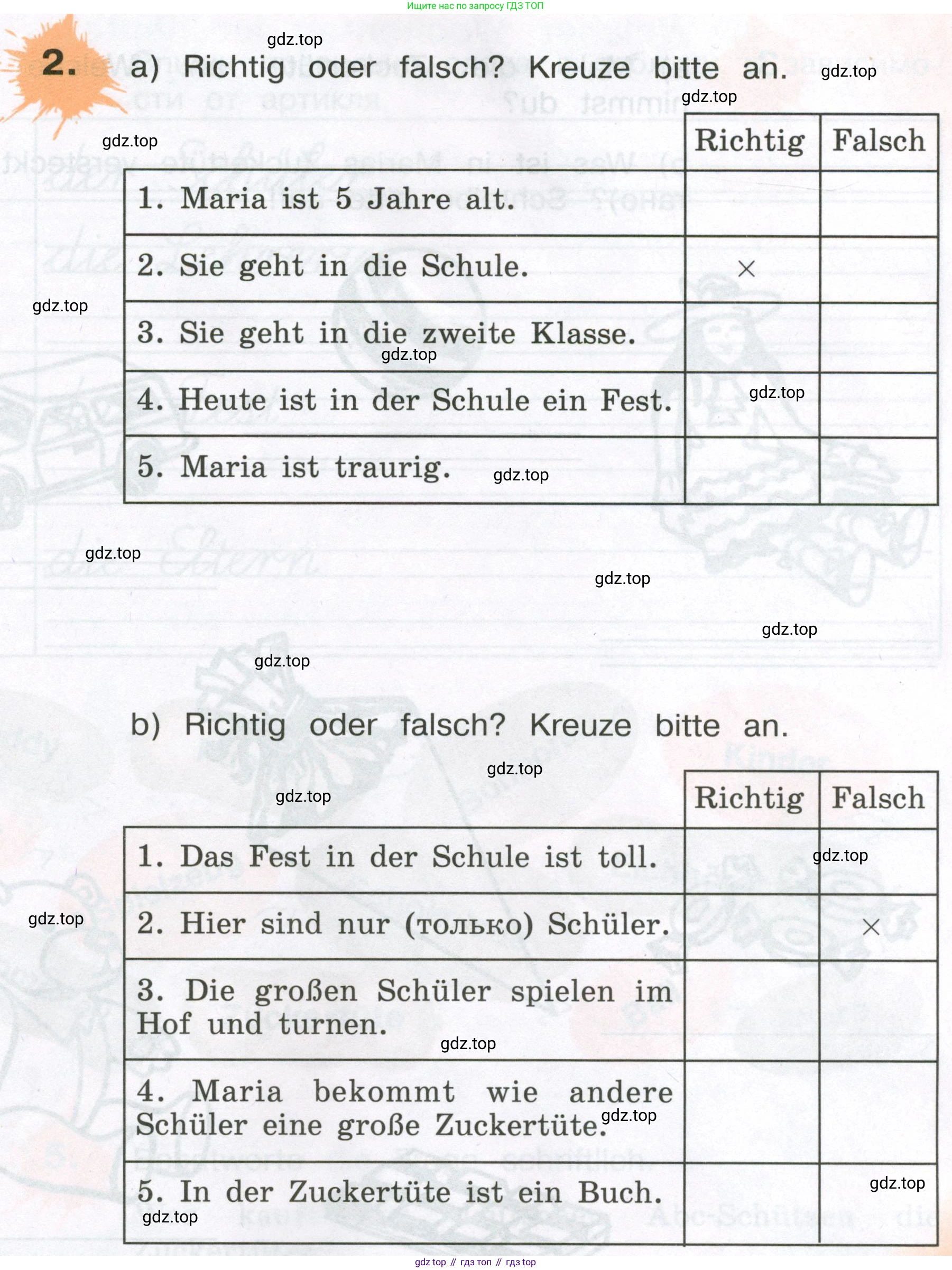 ГДЗ Немецкий язык (Deutsch), 3 класс рабочая тетрадь (arbeitsbuch), авторы: Бим Инесса Львовна (Bim I), Рыжова Лариса Ивановна (Ryschowa L), Фомичева Людмила Михайловна (Fomitschjowa L), издательство Просвещение, Москва, 2023, салатового цвета, Часть 1, страница 35, номер 2, Условие