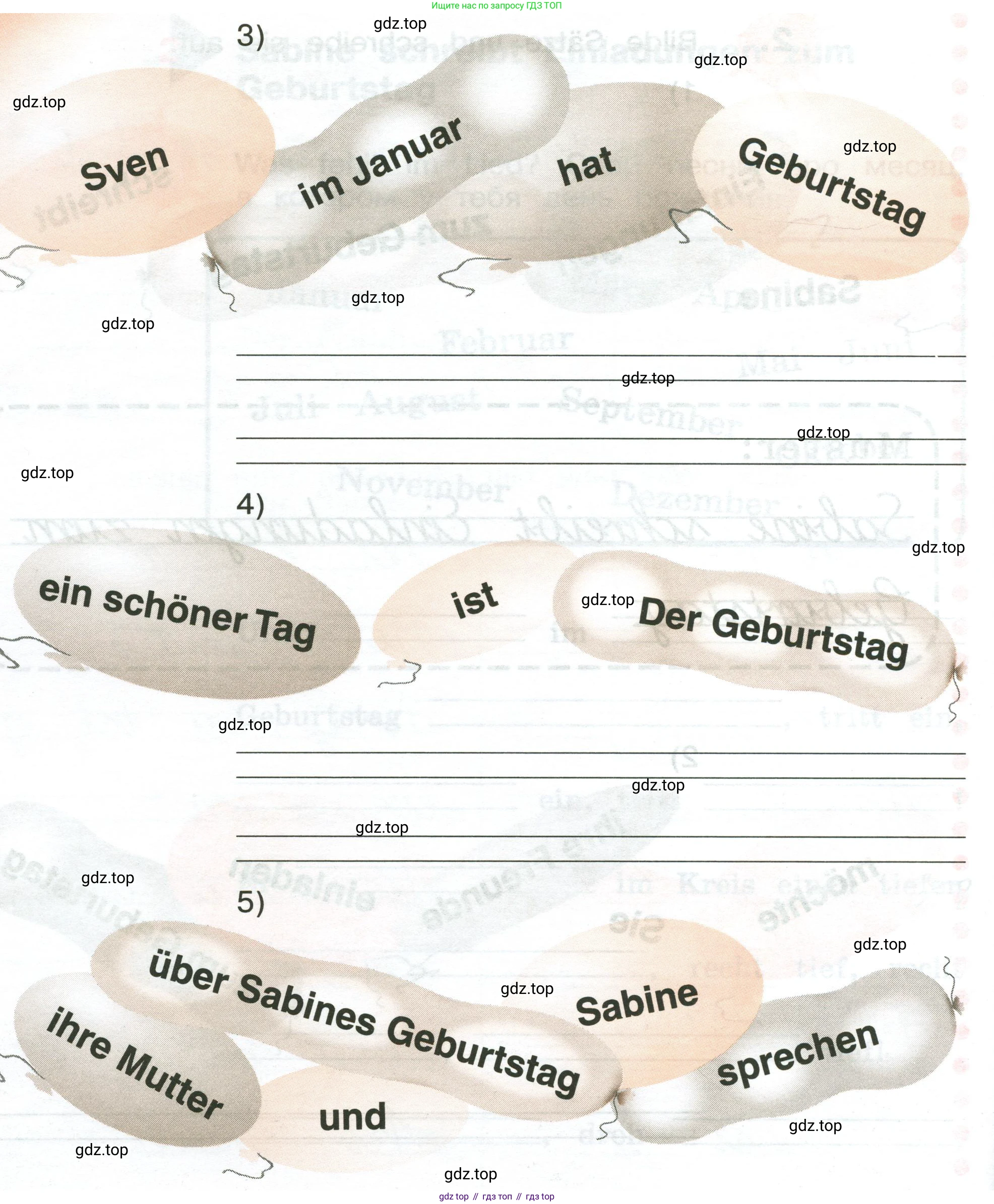 ГДЗ Немецкий язык (Deutsch), 3 класс рабочая тетрадь (arbeitsbuch), авторы: Бим Инесса Львовна (Bim I), Рыжова Лариса Ивановна (Ryschowa L), Фомичева Людмила Михайловна (Fomitschjowa L), издательство Просвещение, Москва, 2023, салатового цвета, Часть 2, страница 71, номер 2, Условие (продолжение 2)