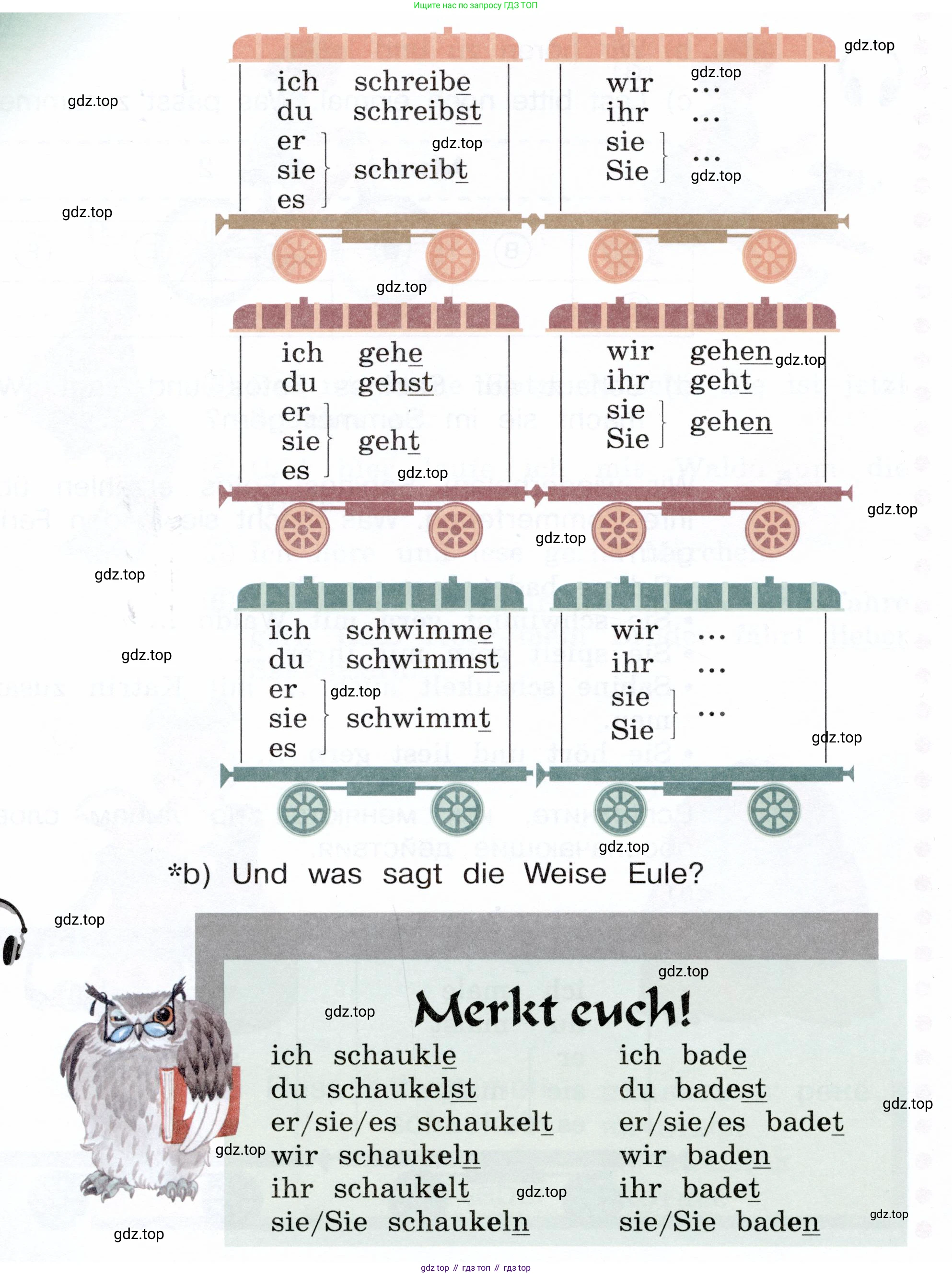 Немецкий язык (Deutsch), 3 класс учебник (lehrbuch), авторы: Бим Инесса Львовна (Bim I), Рыжова Лариса Ивановна (Ryschowa L), Фомичева Людмила Михайловна (Fomitschjowa L), издательство Просвещение, Москва, 2023, салатового цвета, Часть 1, страница 11, номер 6, Условие (продолжение 2)