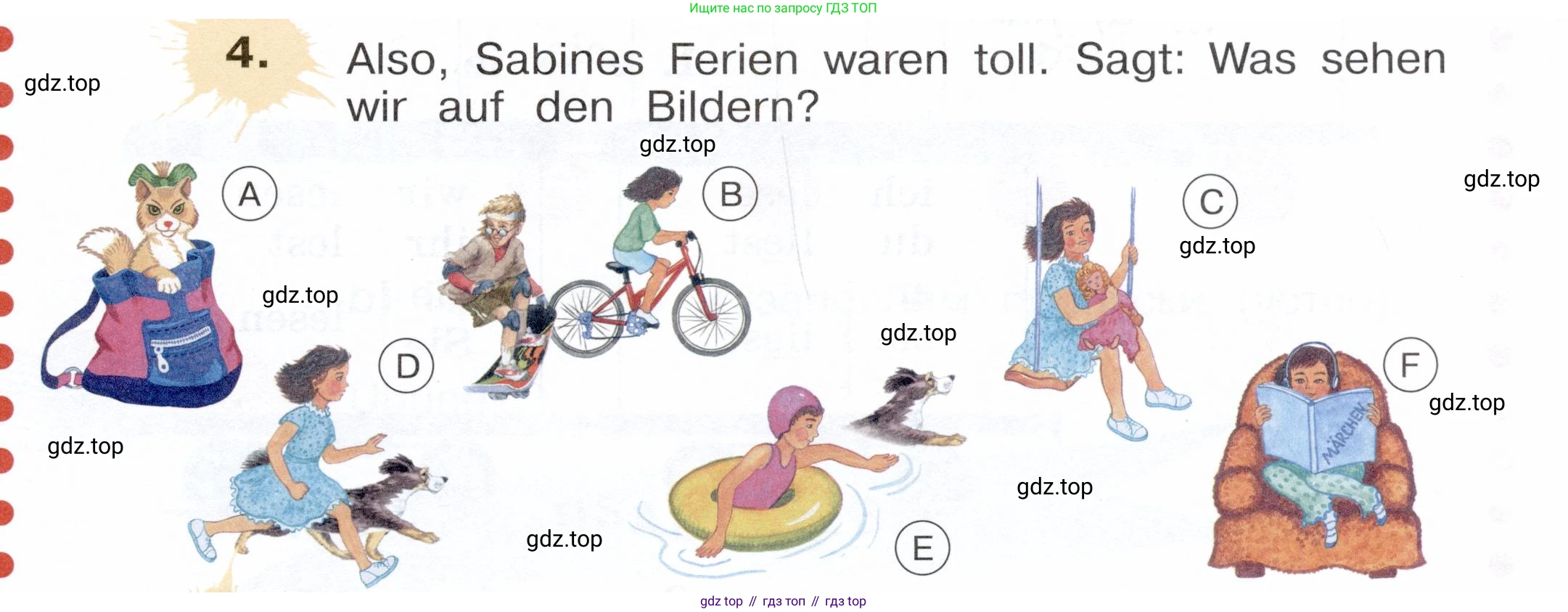 Немецкий язык (Deutsch), 3 класс учебник (lehrbuch), авторы: Бим Инесса Львовна (Bim I), Рыжова Лариса Ивановна (Ryschowa L), Фомичева Людмила Михайловна (Fomitschjowa L), издательство Просвещение, Москва, 2023, салатового цвета, Часть 1, страница 15, номер 4, Условие