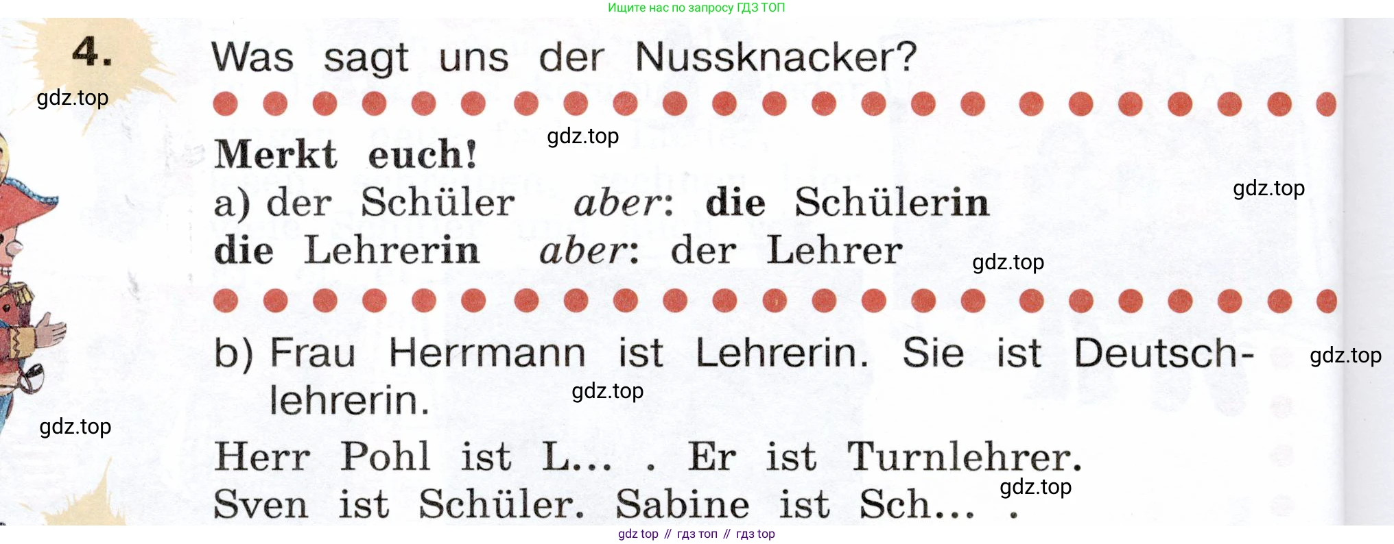 Немецкий язык (Deutsch), 3 класс учебник (lehrbuch), авторы: Бим Инесса Львовна (Bim I), Рыжова Лариса Ивановна (Ryschowa L), Фомичева Людмила Михайловна (Fomitschjowa L), издательство Просвещение, Москва, 2023, салатового цвета, Часть 1, страница 32, номер 4, Условие